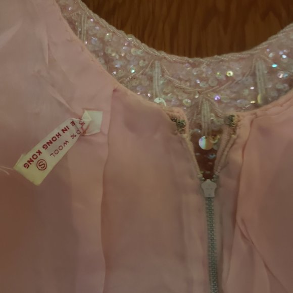 Stunning vintage wool beaded sequin top - Picture 10 of 13